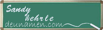 Sandy Wehrle Visitenkarte